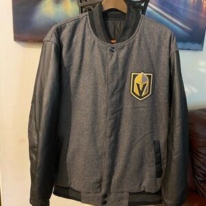 JH VEGAS GOLDEN KNIGHTS GRAY AND BLACK VARSITY  SIZE L